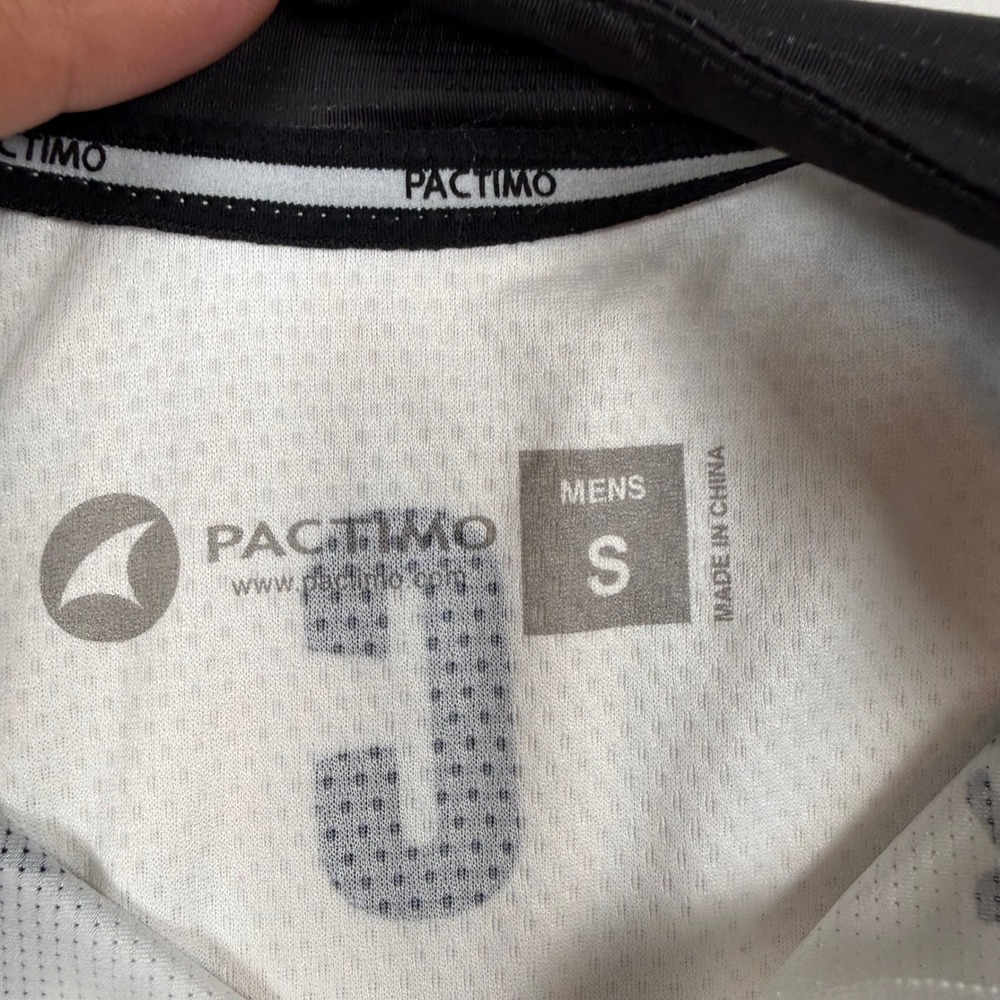 Pactimo Mens Cyclus Sports Rudy Project Cycling Jersey White Red Blue Small NWT